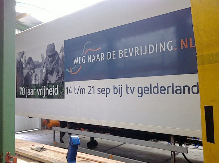 vrachtwagenbelettering Omroep Gelderland